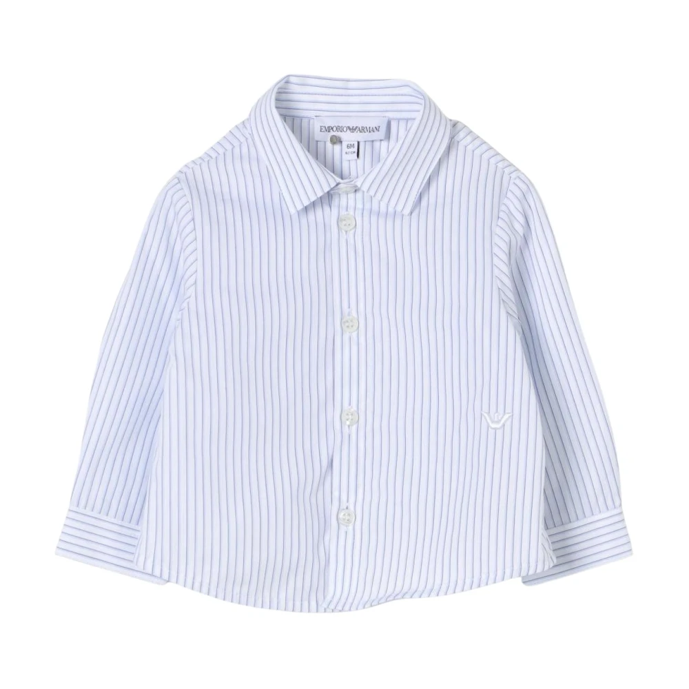 Emporio Armani Men's White Classic Striped Baby Shirt