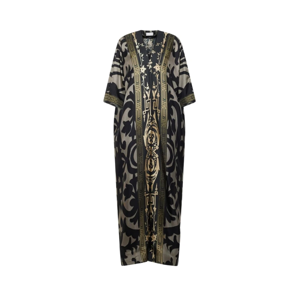 Pierre-Louis Mascia Women's Black Maxi Dresses, Xs, Aloe Silk Dress