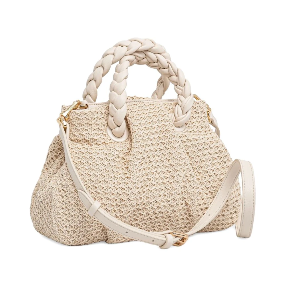 Twinset Beige Tassen met Goudkleurig Logo Beige Dames