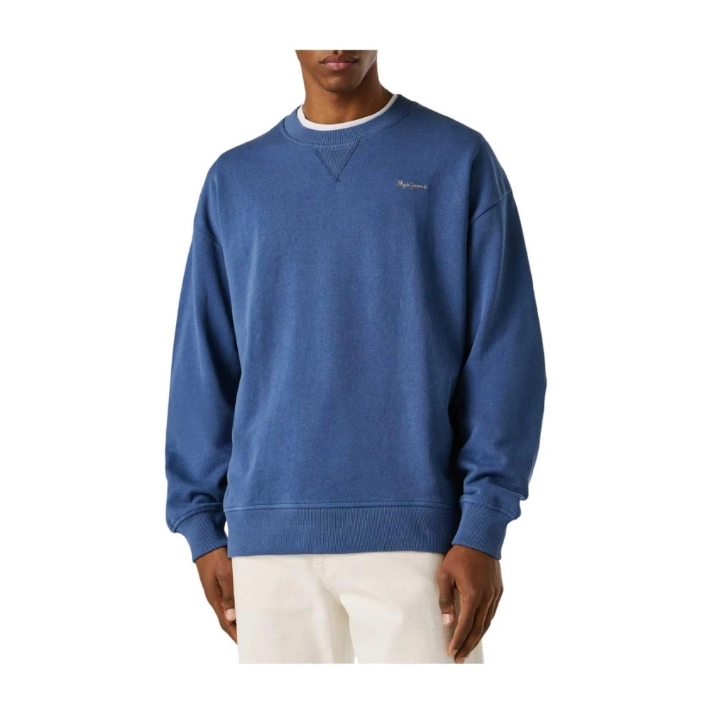 Pepe Jeans Men's Blue Sweatshirts, M, Geo Sweatshirt