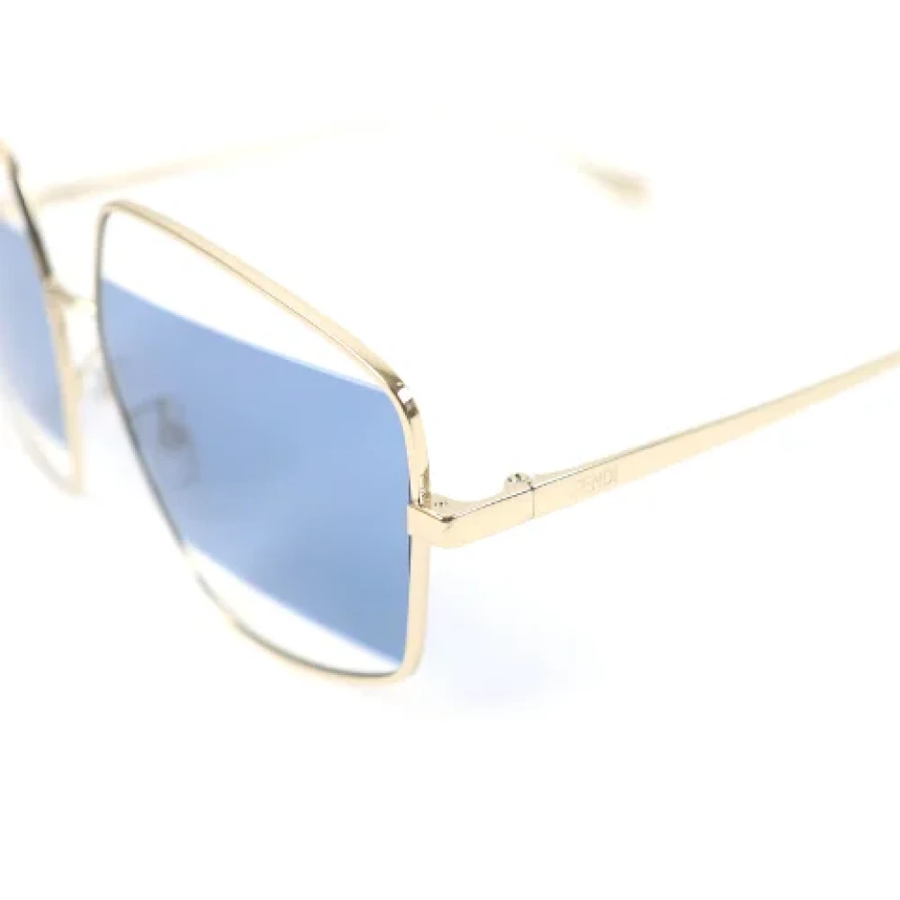 Fendi Vintage Pre-owned Metal sunglasses Blue Dames