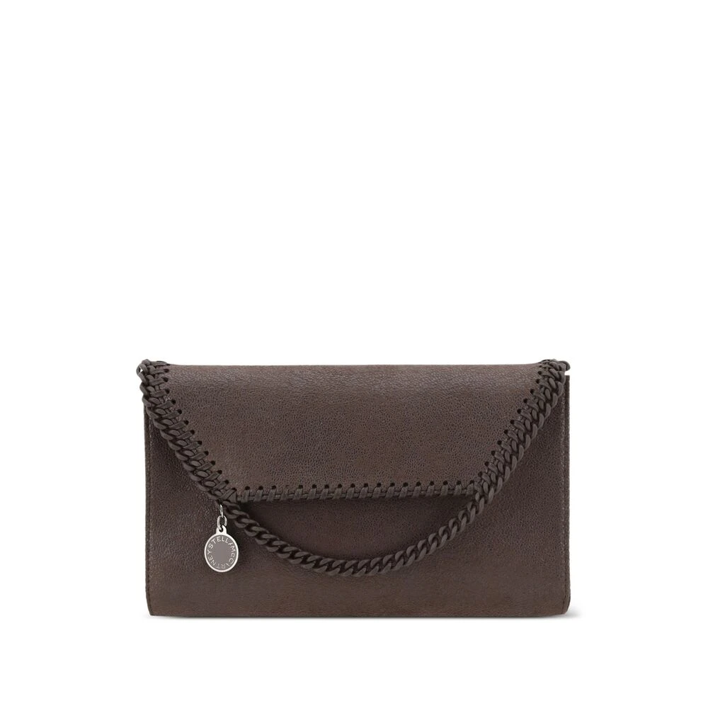 Stella Mccartney Bruine Gestructureerde Schoudertas met Ketting Brown Dames