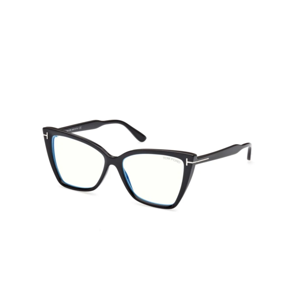 Tom Ford Unisex Nero Blue Block Square Cat Eye Opticals