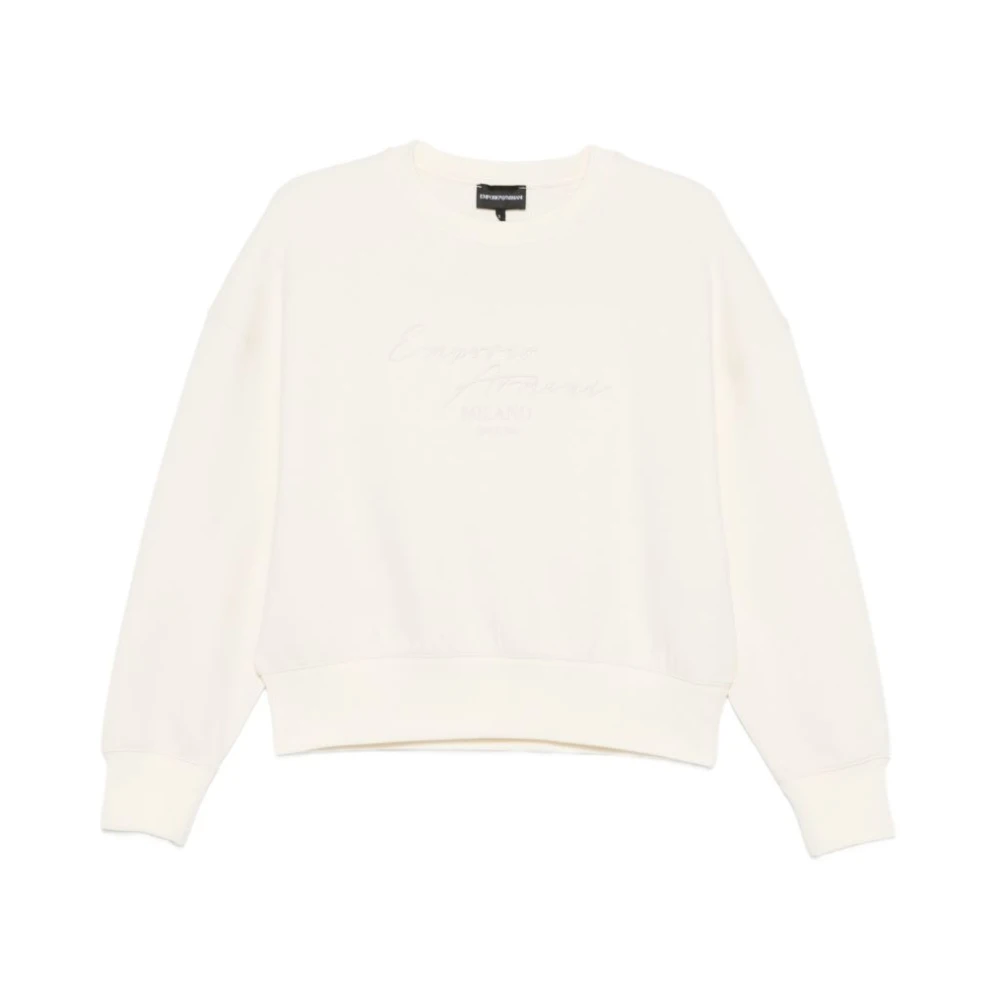 Emporio Armani Vrouw Beige Crew Neck Sweatshirt
