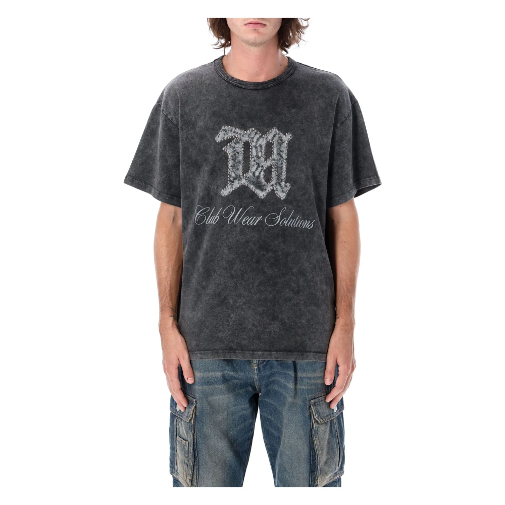 Misbhv Stone Wash Grafische Print T-Shirt Gray Heren