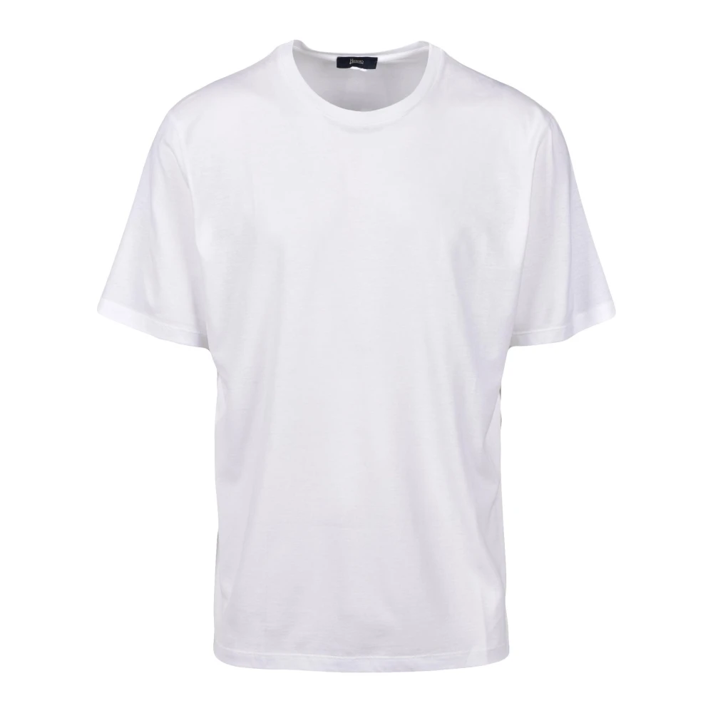 Herno Katoenen T-shirt White Heren