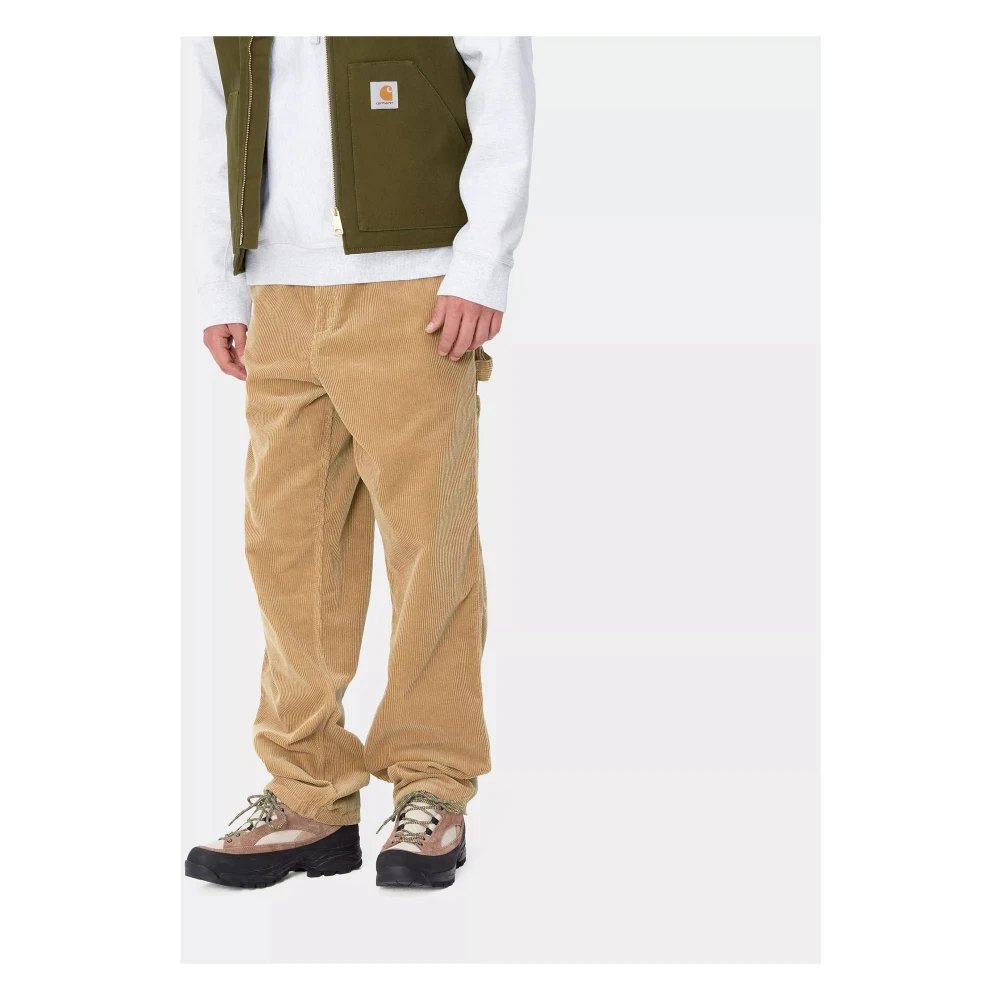 Carhartt WIP Katoenen Ribfluwelen Kniebroek Brown Heren