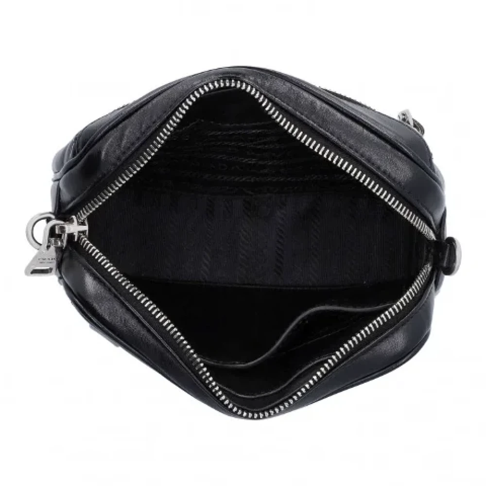 Prada Vintage Pre-owned Leather crossbody-bags Black Dames