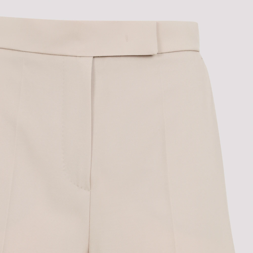 Max Mara Wijde Pijp Broek Albino Ninfa Stijl Beige Dames