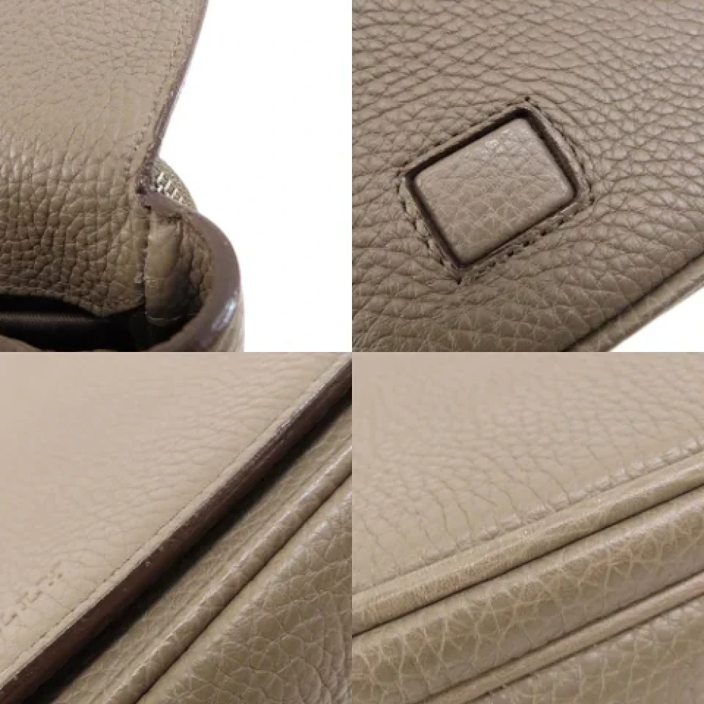 Bally Pre-owned Leather handbags Beige Heren