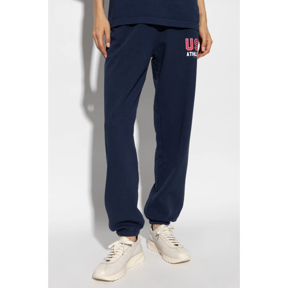 Sporty & Rich Sweatpants met logo Blue Unisex