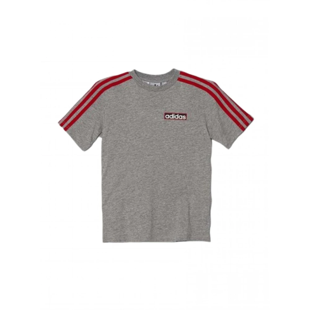 Adidas Originals Bomull T-shirt med rund hals Gray, Pojke