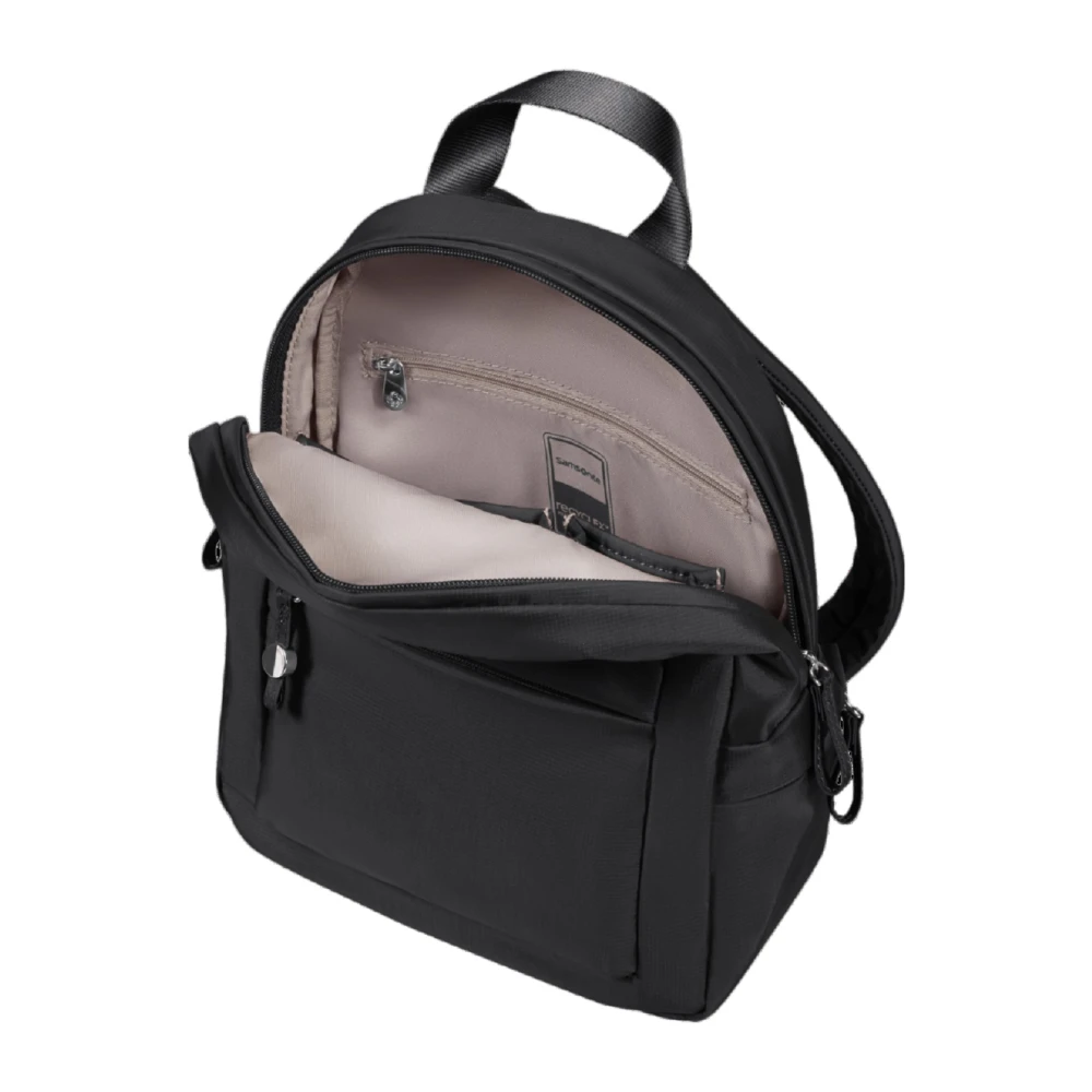 Samsonite Zwarte Nylon Rugzak met Zakken Black Dames