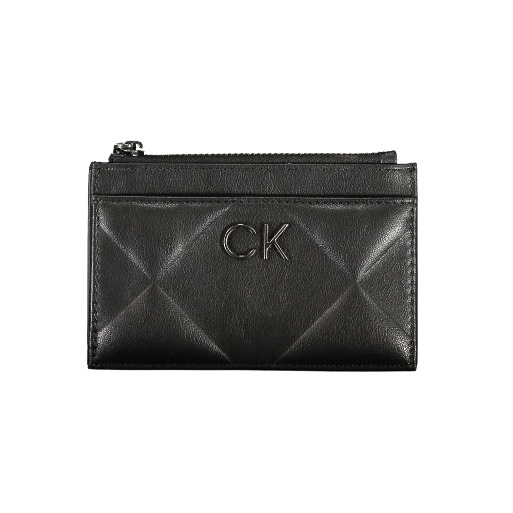 Calvin Klein Zwarte Damesportemonnee met Ritssluiting Black Dames