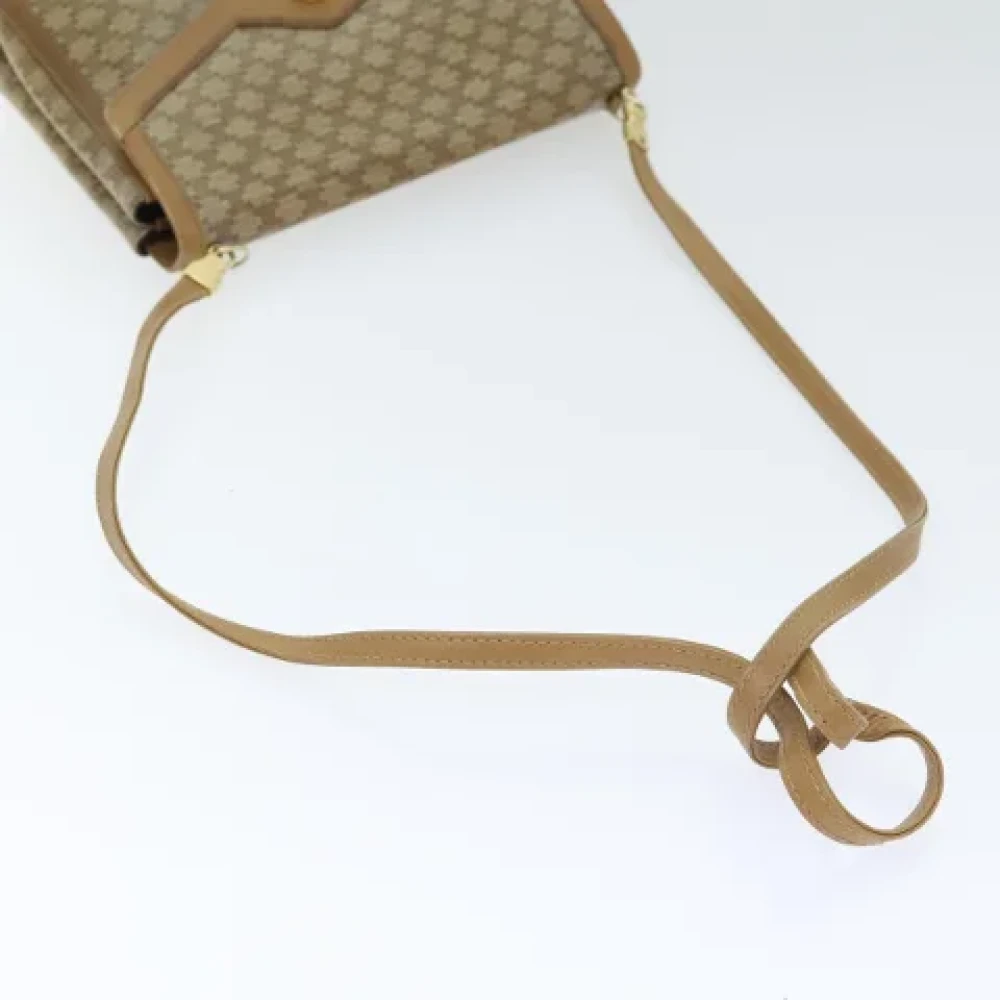 Celine Vintage Pre-owned Canvas shoulder-bags Beige Dames