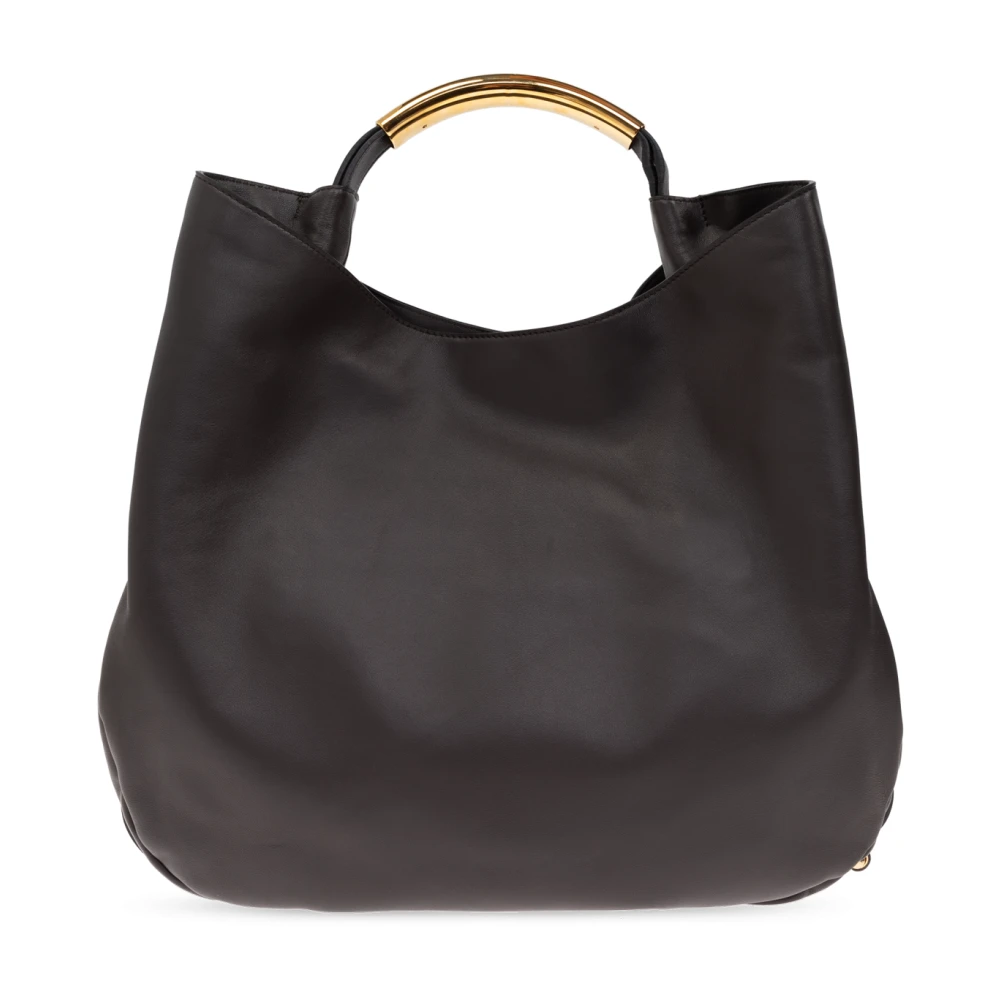 Moschino Leren shopper tas Brown Dames