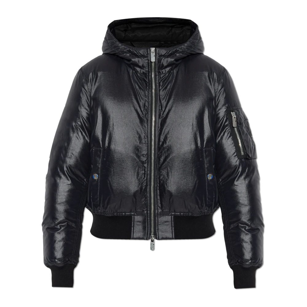 Burberry Gewatteerde donsjas met capuchon Black Dames