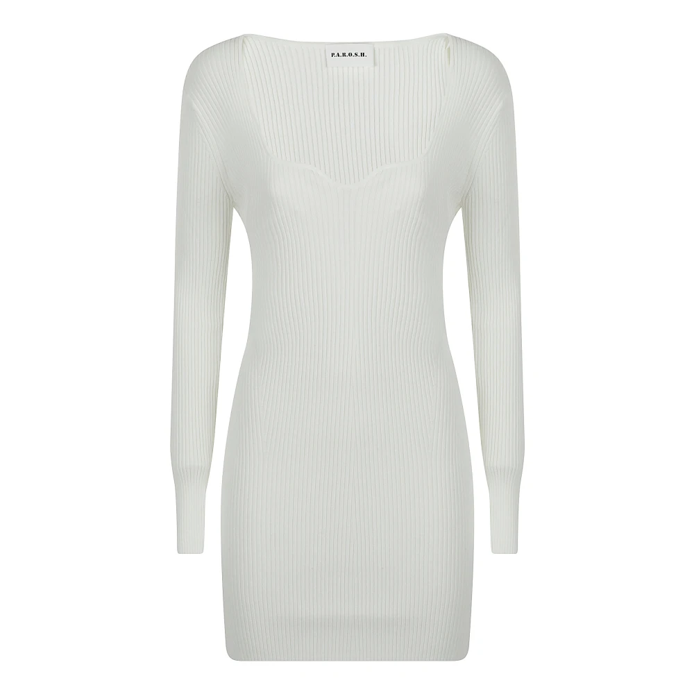 P.a.r.o.s.h. Crème Jurk Collectie White Dames
