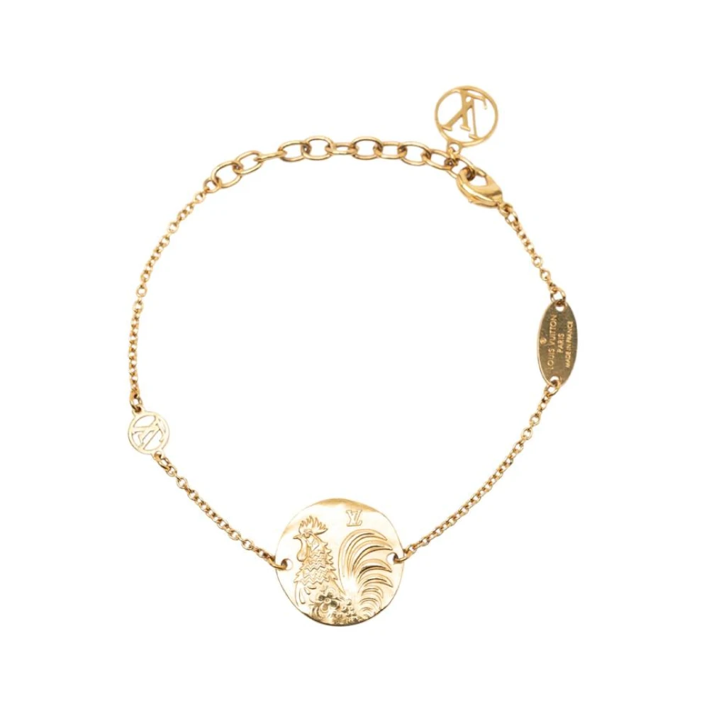 Louis Vuitton Vintage Women's Yellow Pre-Owned Delicate Charm Bracelet