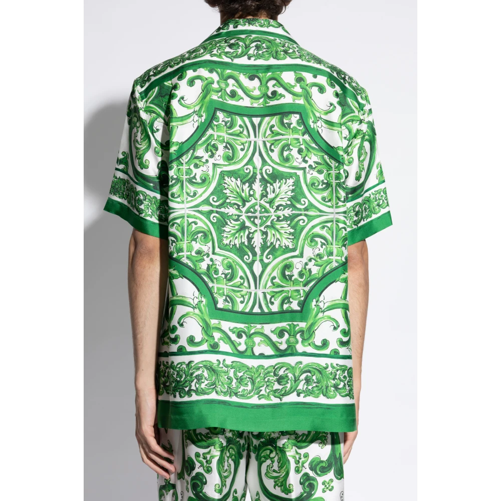 Dolce & Gabbana Kortemouwenshirt Green Heren