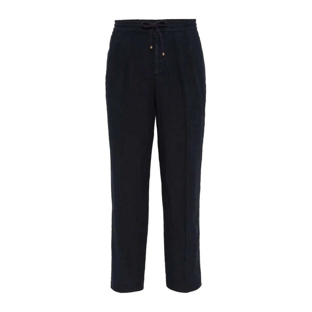 Brunello Cucinelli Men's Blue Pantalone Tinto