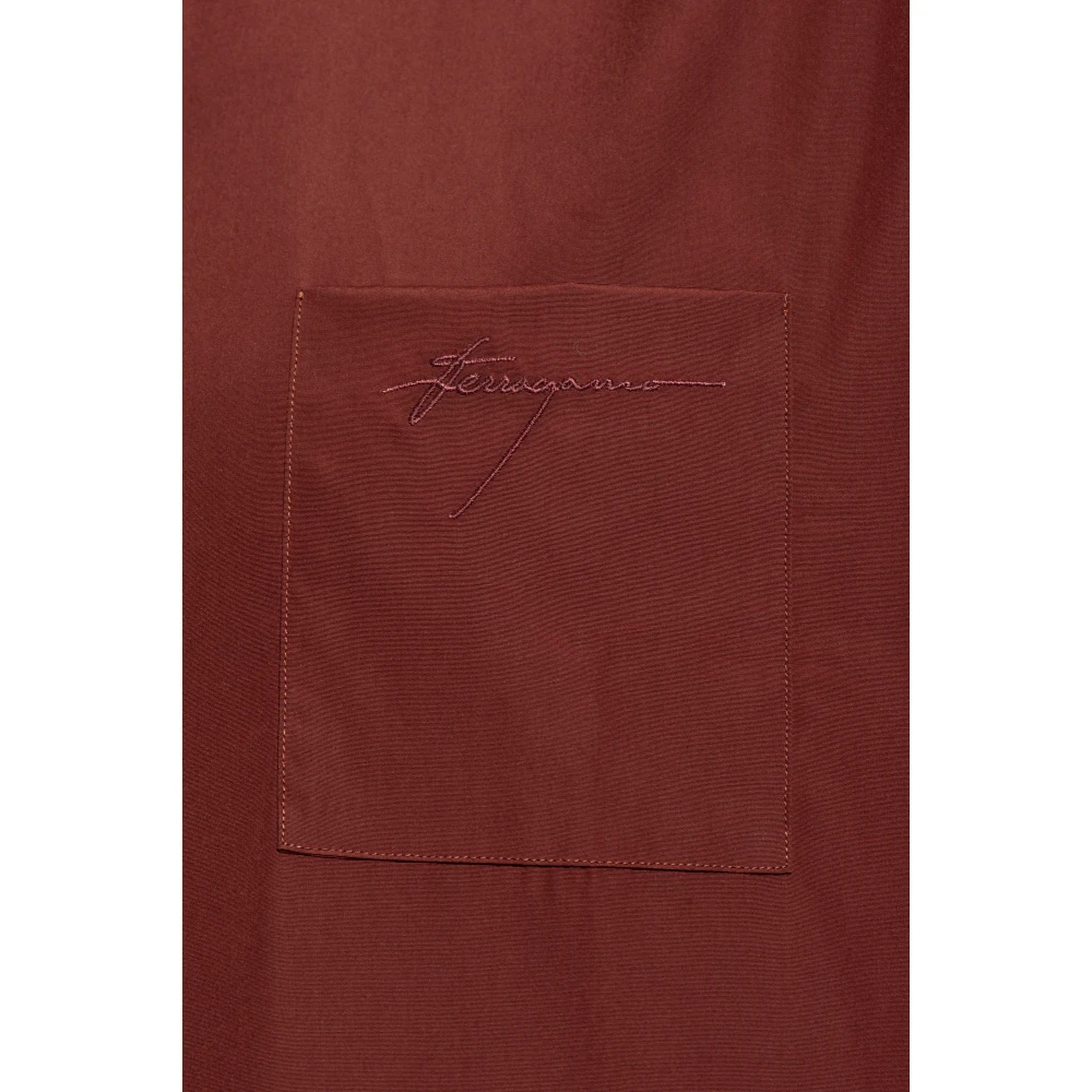 Salvatore Ferragamo Overhemd met zak Red Heren