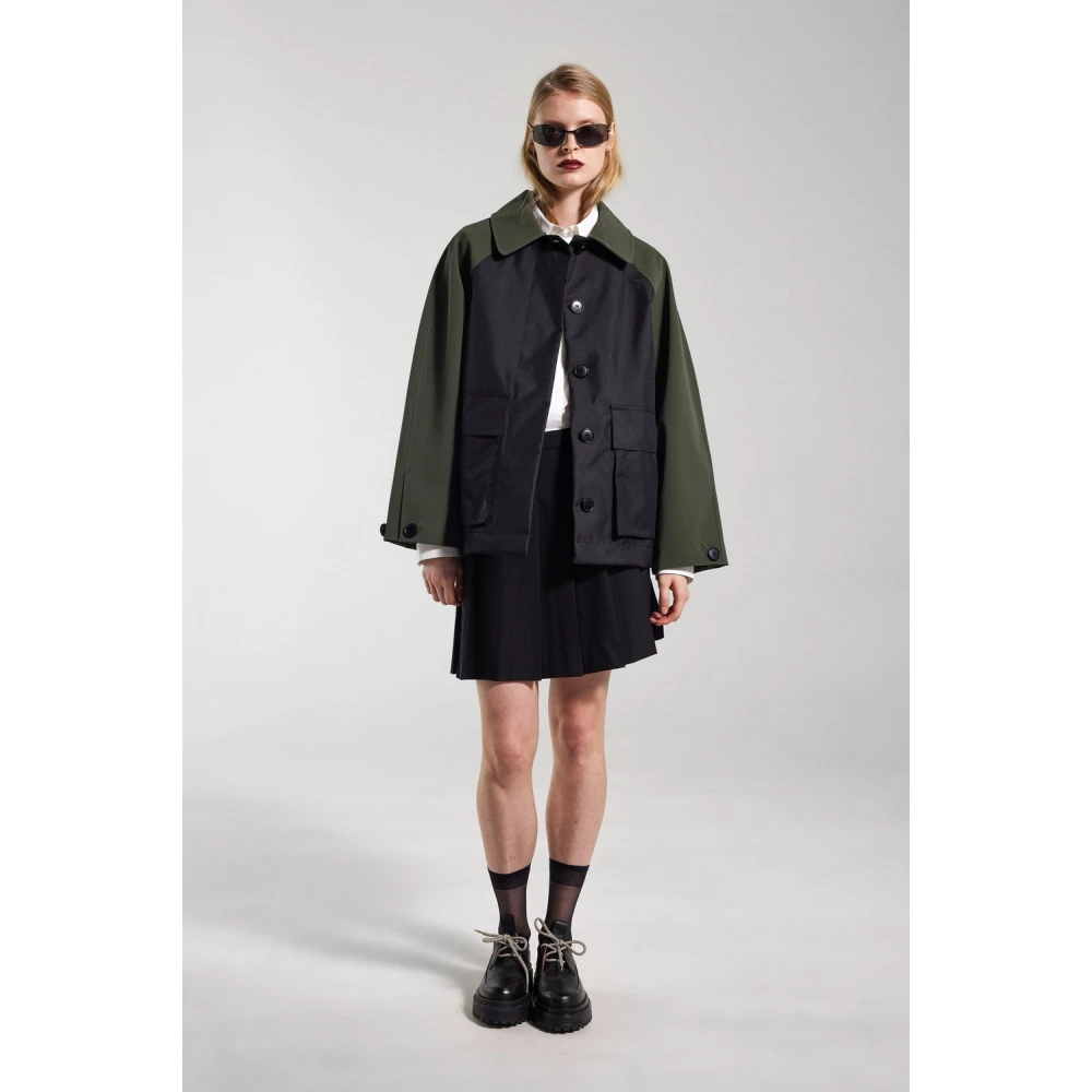 Stutterheim Varsity-Style Patch Regenjas Black Dames