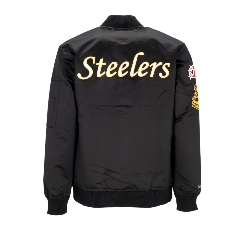 Mitchell & Ness Pittsburgh Steelers Bomberjack Lichtgewicht Satijn Black Heren