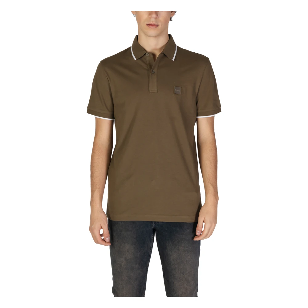 Hugo Boss Polo Shirt Korte Mouwen Lente Zomer Collectie Green Heren