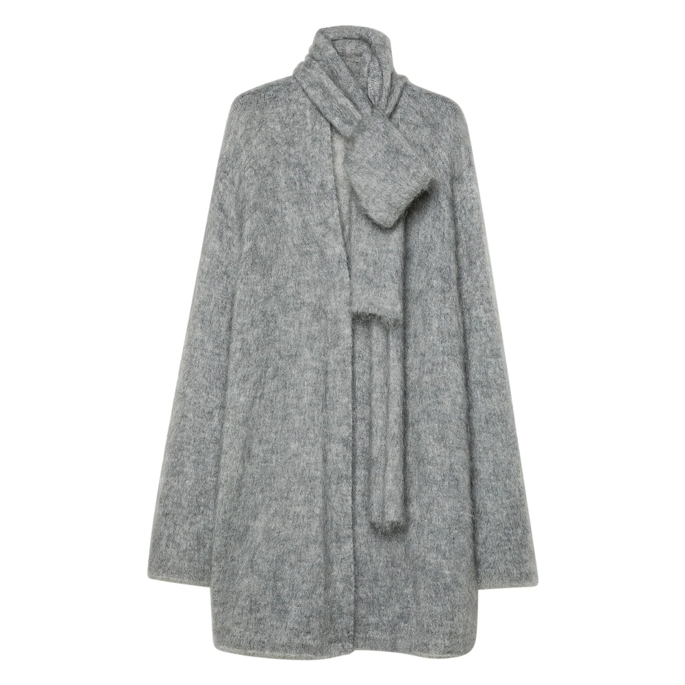 Forte Forte Women's Gray Brushed Mohair Oversized Cardigan With Scarf