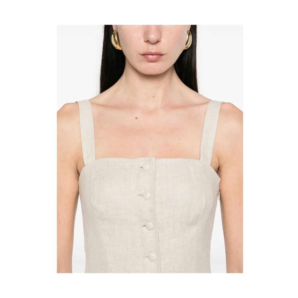 Faithfull the Brand Beige Waistcoat met materialen Beige Dames