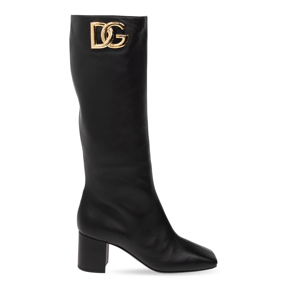 Dolce & Gabbana Damen Schwarz Stiefeletten Mit Absatz