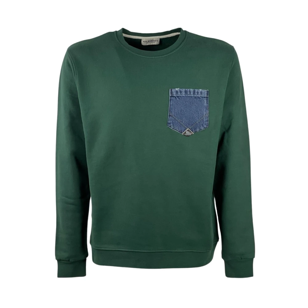 Roy Roger's Denim Zak Sweatshirt Green Heren