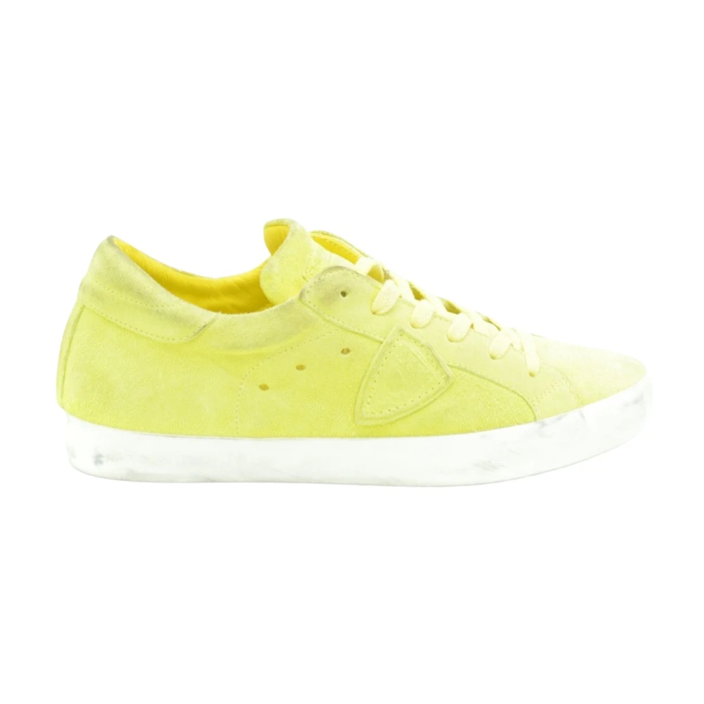 Philippe Model Donna Giallo Scarpe Da Ginnastica In Pelle