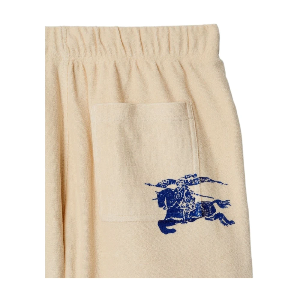 Burberry Beige Badstof Trekkoord Shorts Beige Heren
