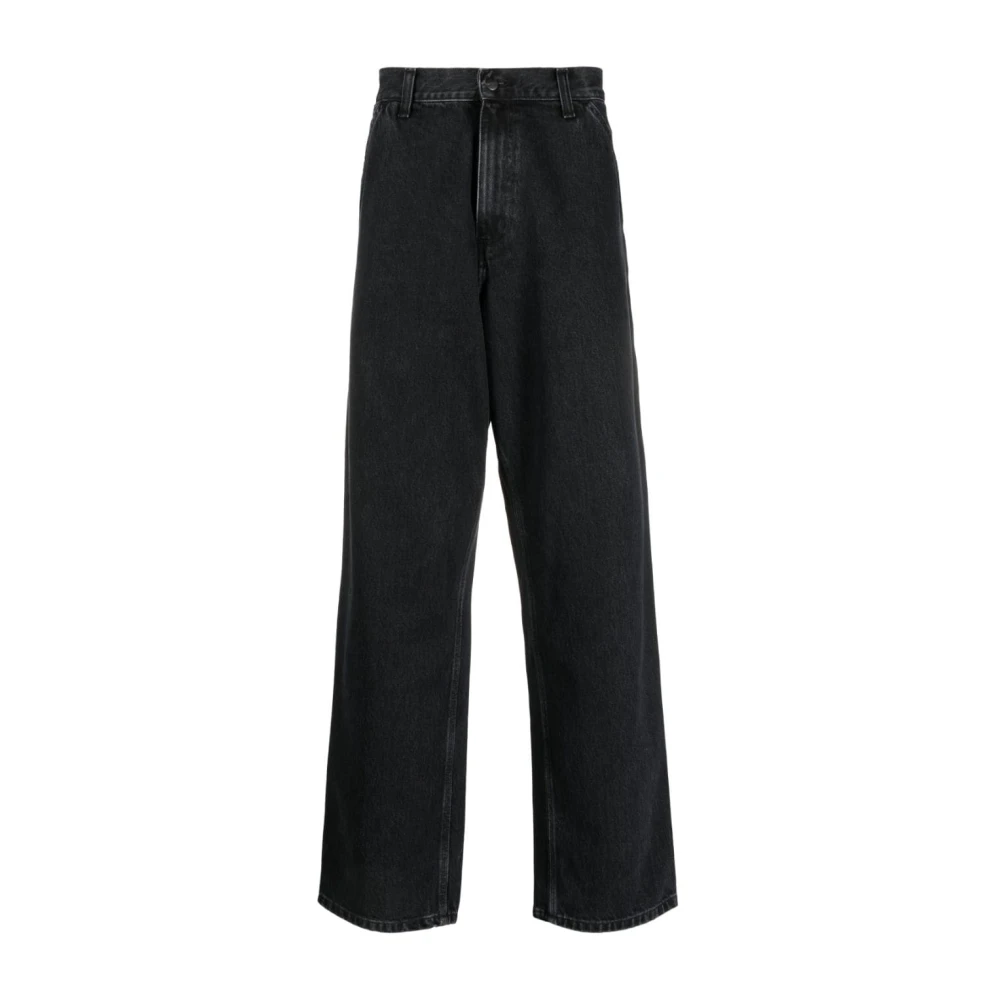 Carhartt WIP Grijze Loose-Fit Jeans met Logo Patch Gray Heren