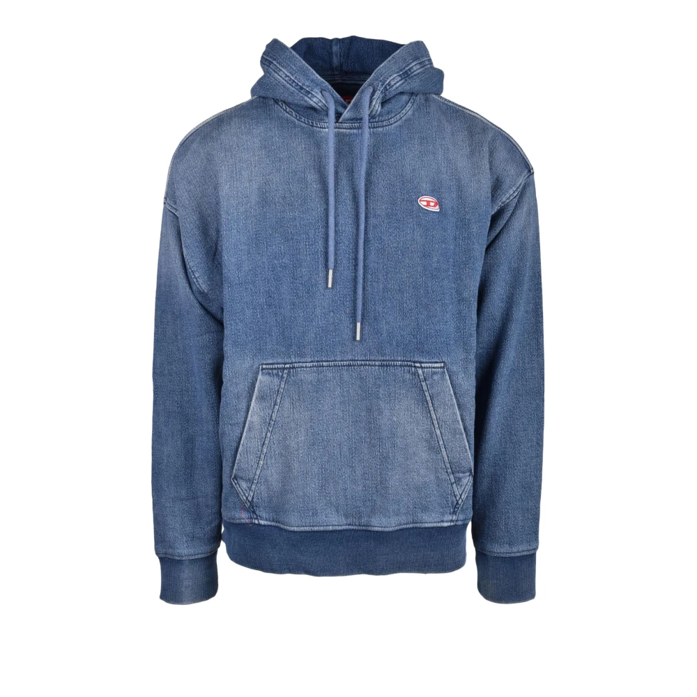 Diesel Katoenmix Stijlvolle Gebreide Top Blue Heren