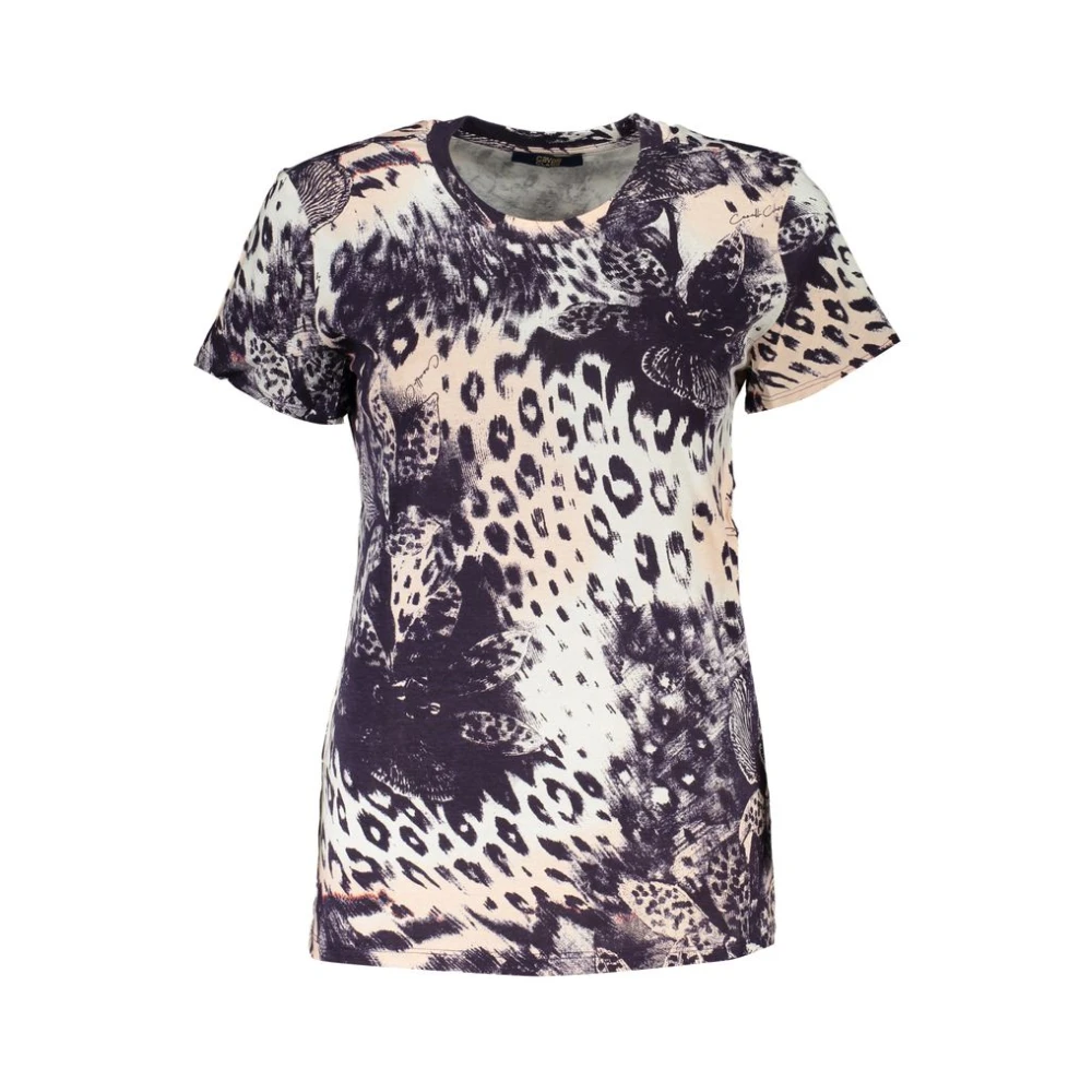 Cavalli Class Women's Multicolor T-Shirts, Xs, Printed T-Shirt With Short Sleeves