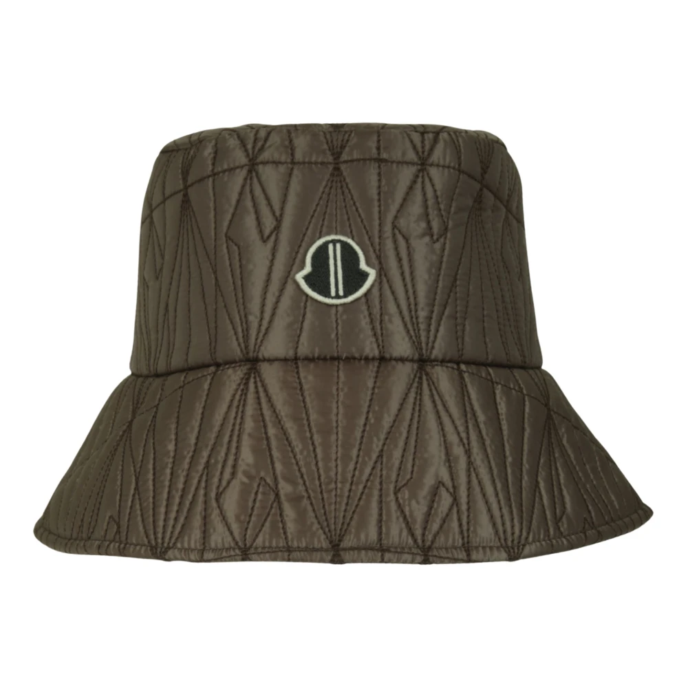 Moncler Unisex Brown Quilted Bucket Hat - Accessories - M - Accessories