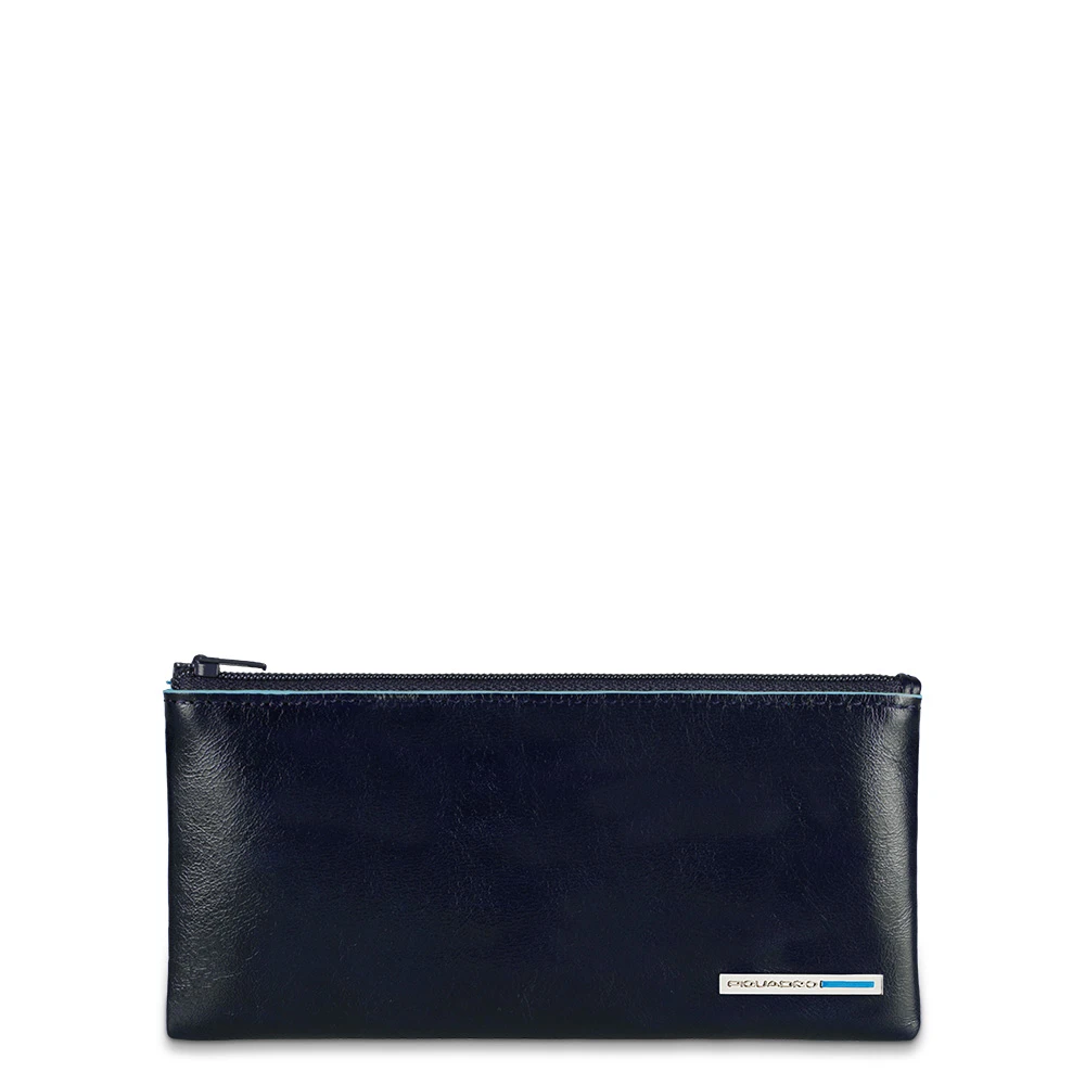 Piquadro Unisex Blå Accessoarer One Size, Läder, Square Nyckelhållare Plånbok