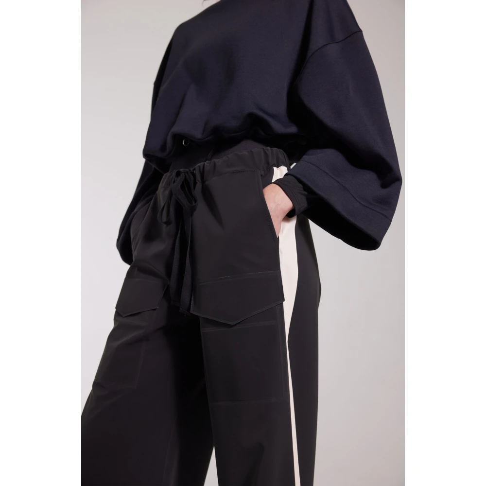 Stutterheim Gestreepte Waterdichte Broek Black Dames
