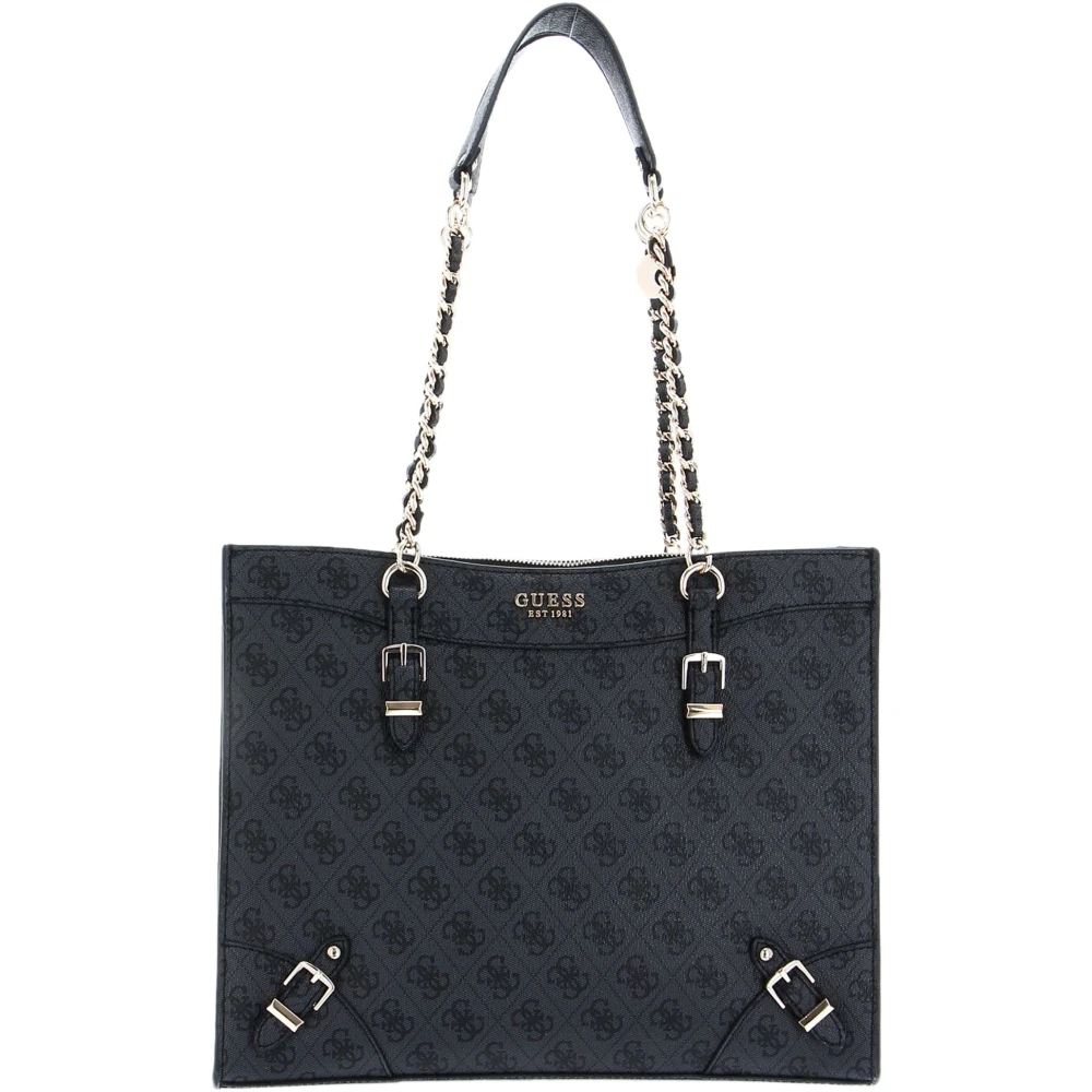 Guess Women's Black Shopping Bags, One Size, Classic Society Tote Bag