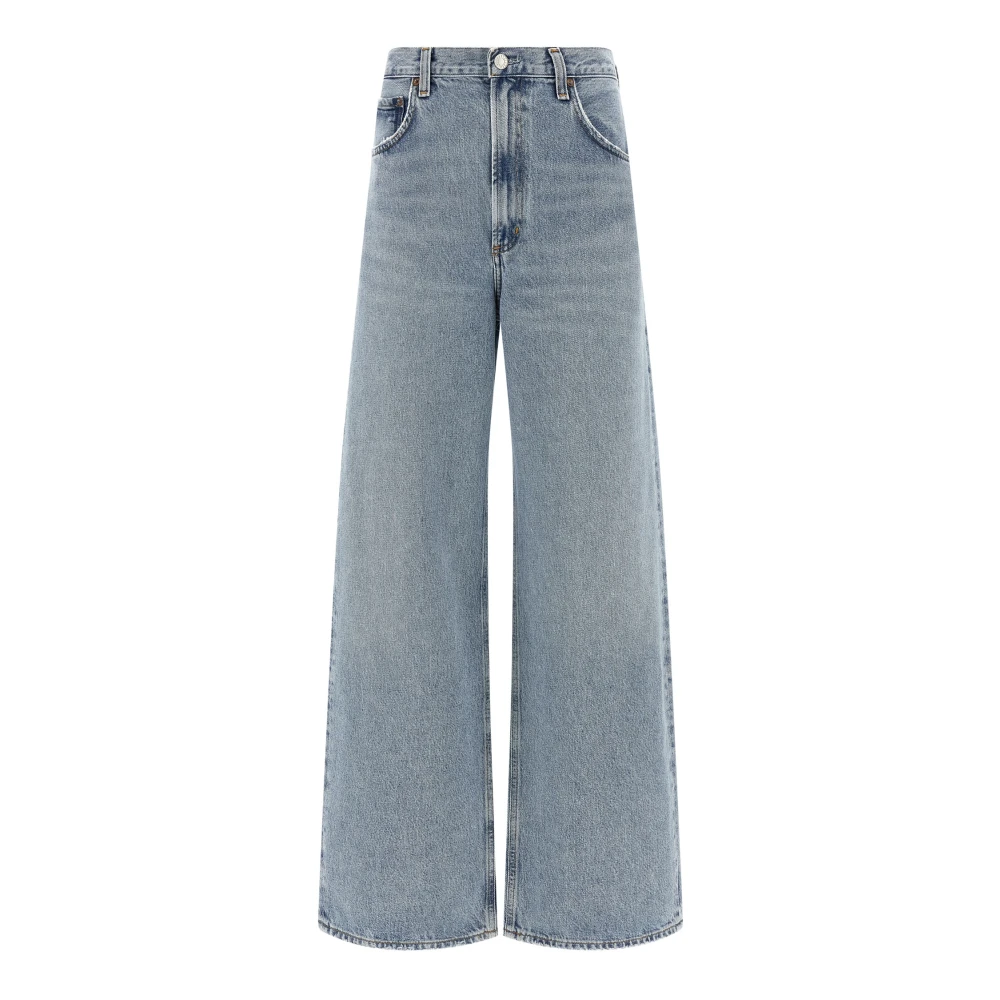 Agolde Women's Blue Wide Jeans, W24, Low Curve Jean