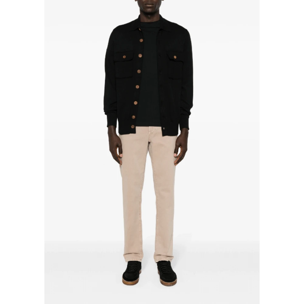 BRUNELLO CUCINELLI Zwarte Gebreide Katoenen Vest Black Heren