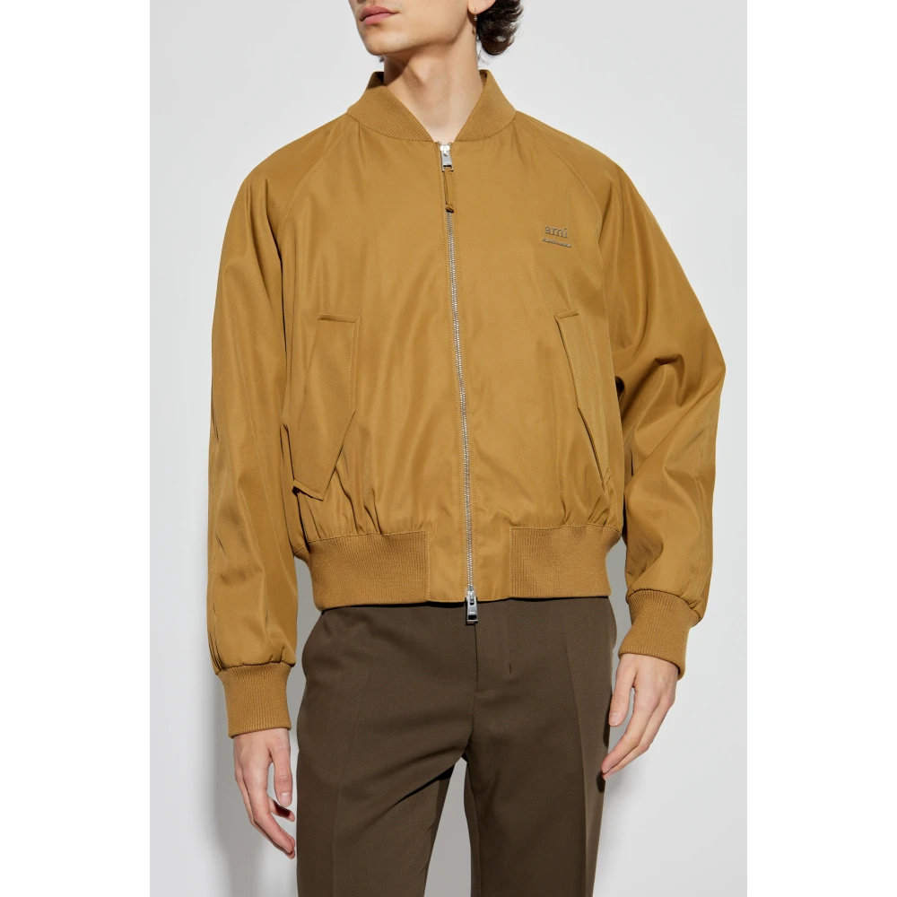 Ami Paris Jas met logo in bomberstijl Green Heren