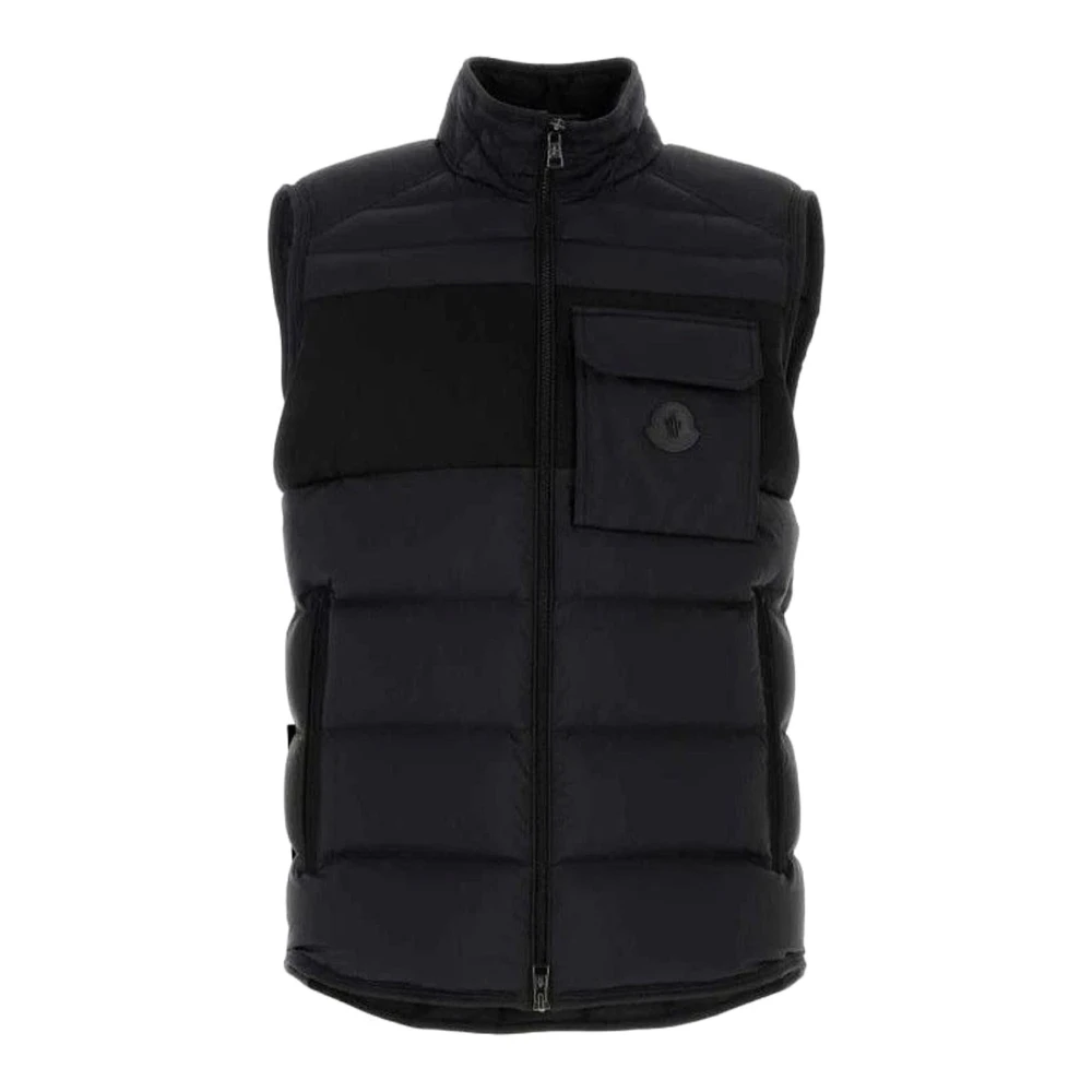 Moncler Black Giubbino - Male - Waistcoats - 2XL - Jackets