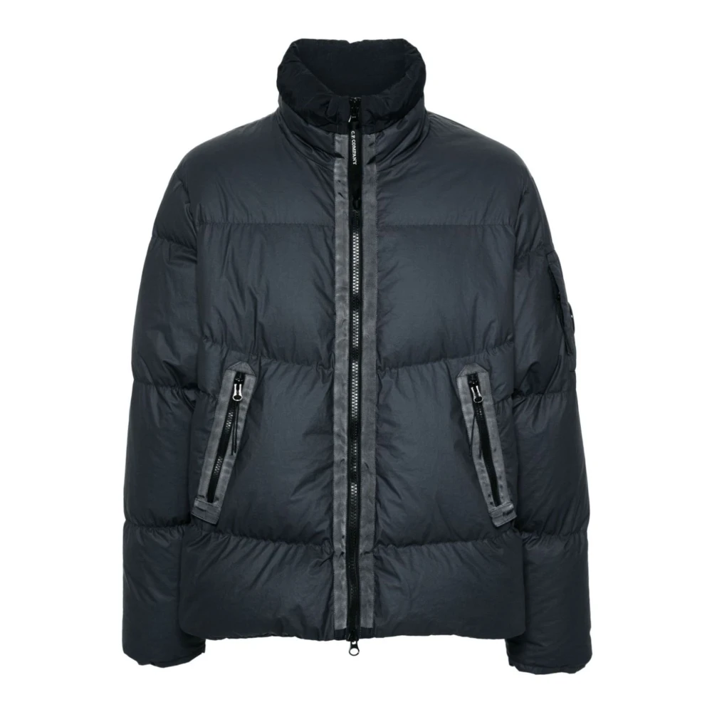 C.P. Company Blauwe Pufferjas Zonder Capuchon Black Heren