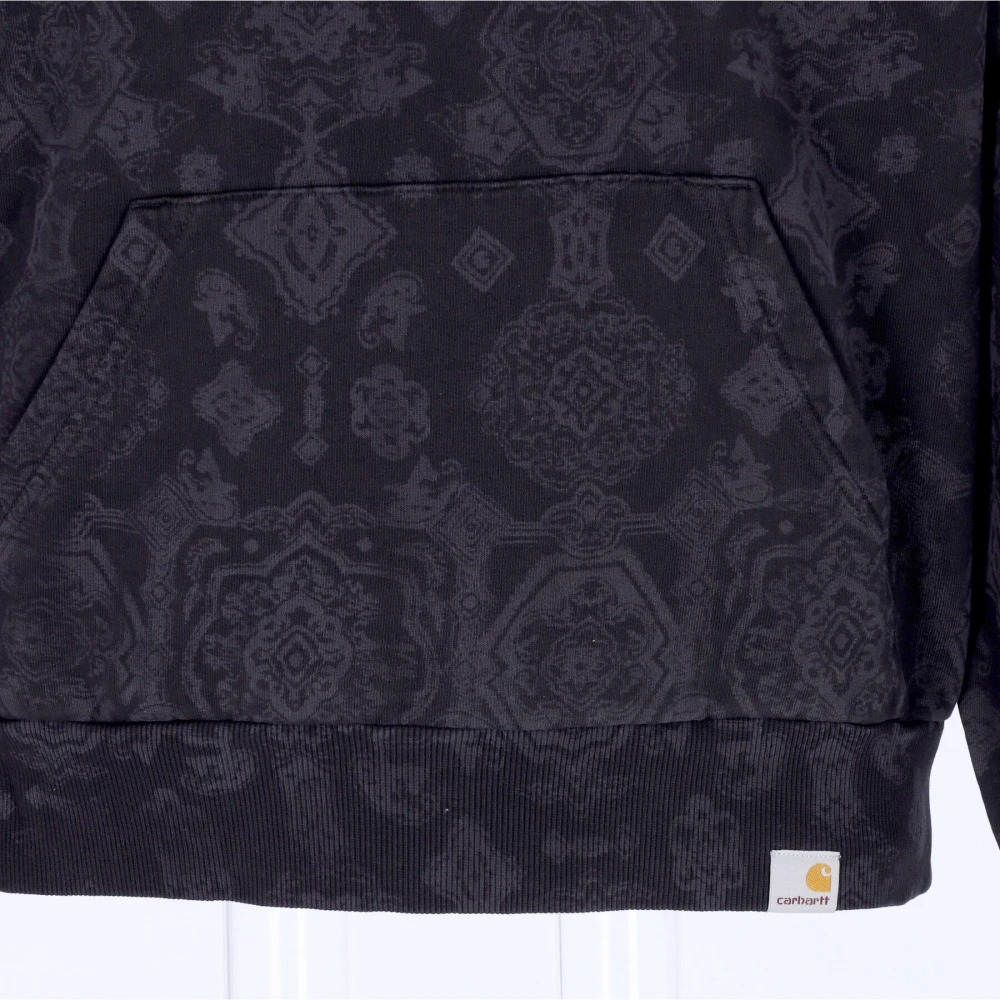 Carhartt WIP Zwarte hoodie met barokprint Black Heren
