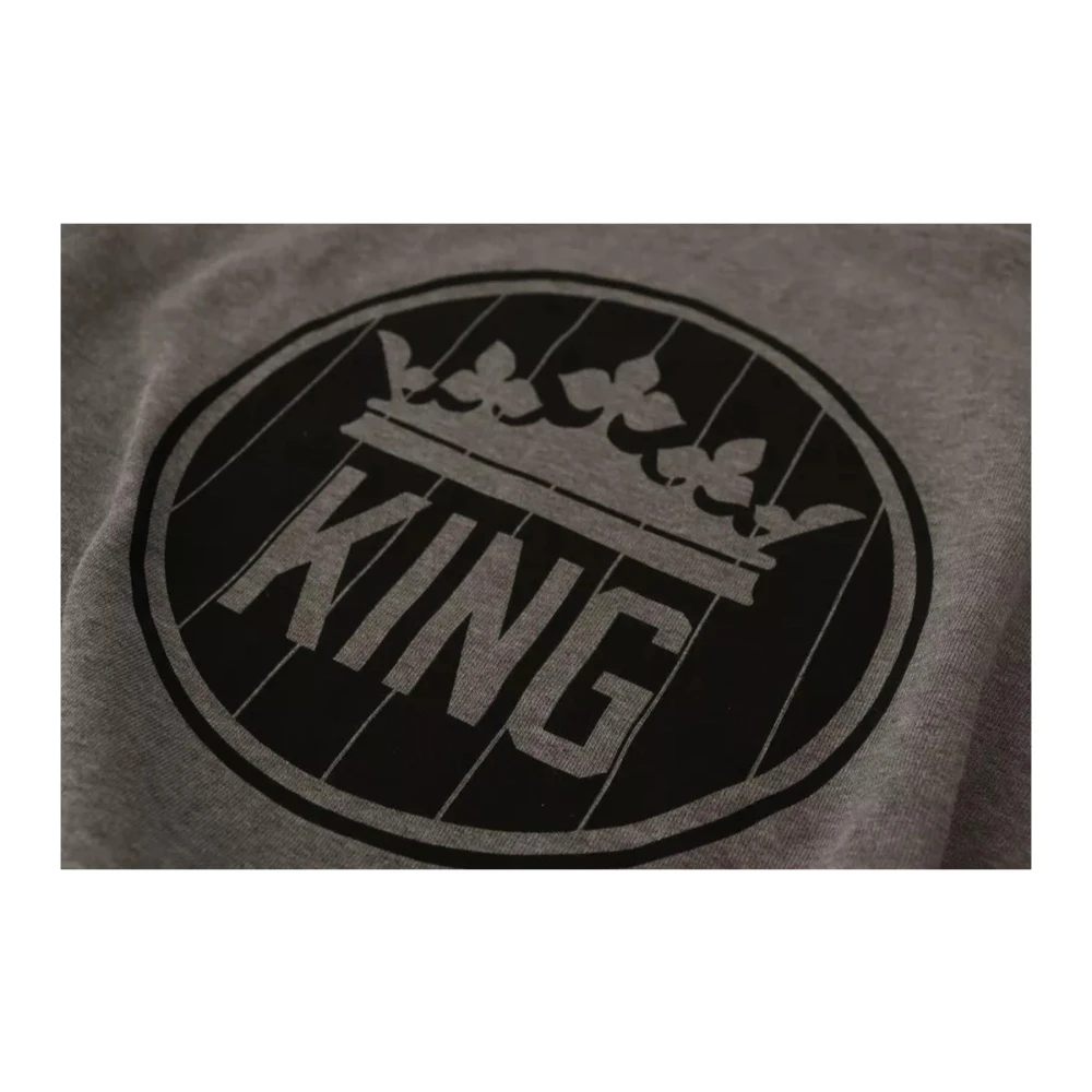 Dolce & Gabbana Grijze King Crown Katoenen Trui Gray Heren
