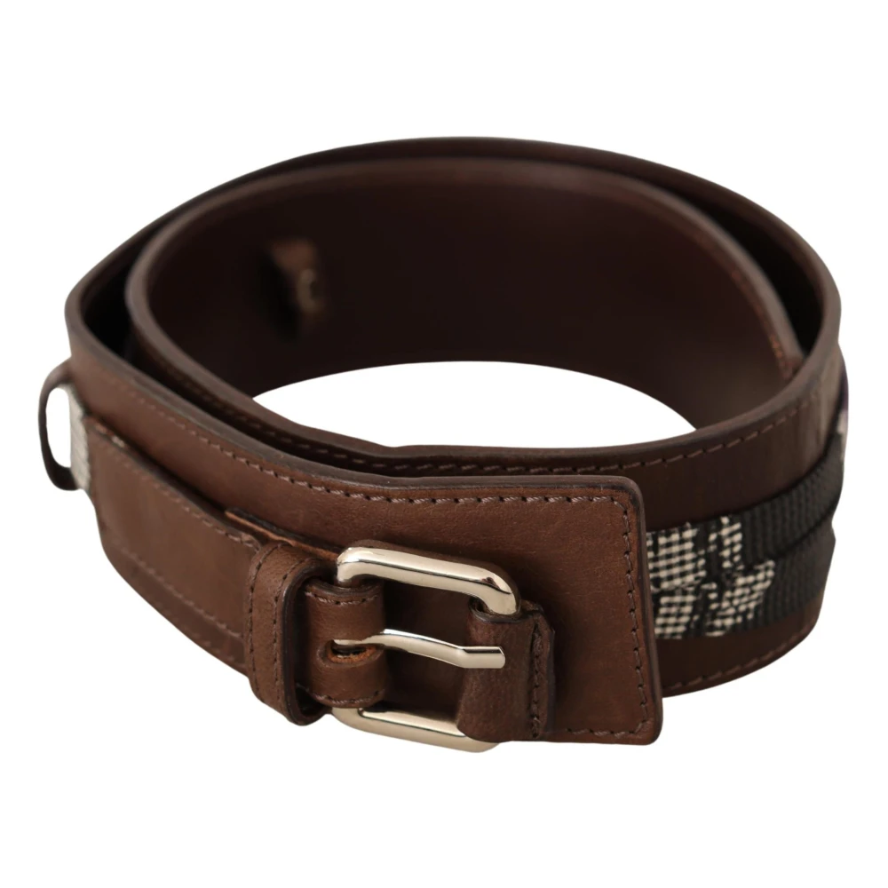 Costume National Women's Brown Elegant Leather Belt For Fashion
